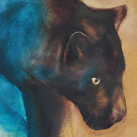 Black panther painting