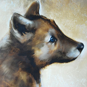 Wolves painting