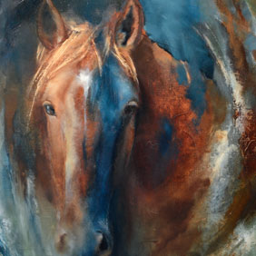 Animal paintings : Horse painting by Ang.O