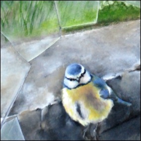 Blue tit painting