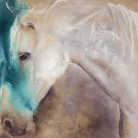 Animal paintings : Horses painting by Ang.O