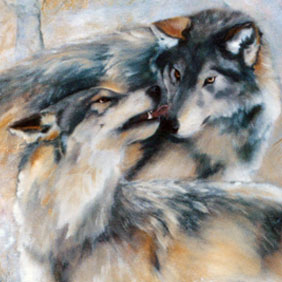 Animal paintings : Wolves painting