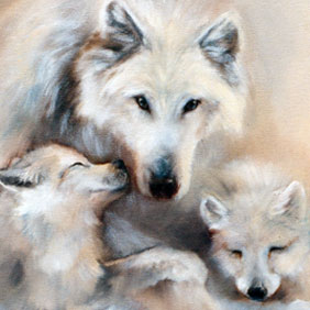 Animal paintings : Wolves painting